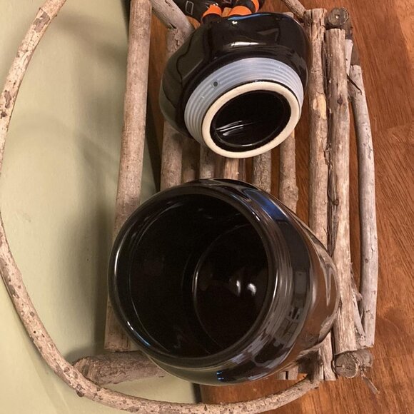 New RAE DUNN WITCH AND FAMOUS Witch Legs Lid Canister with Witch Legs Lid - Picture 4 of 6